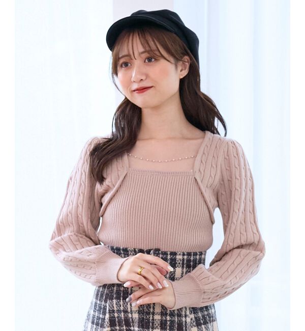  「2way華奢チェーンニット」|ニット・セーター|