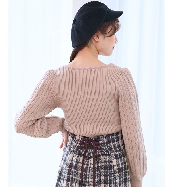  「2way華奢チェーンニット」|ニット・セーター|