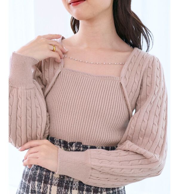  「2way華奢チェーンニット」|ニット・セーター|