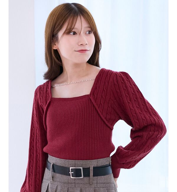  「2way華奢チェーンニット」|ニット・セーター|