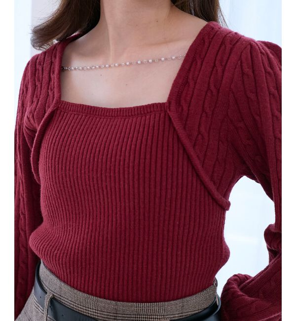  「2way華奢チェーンニット」|ニット・セーター|