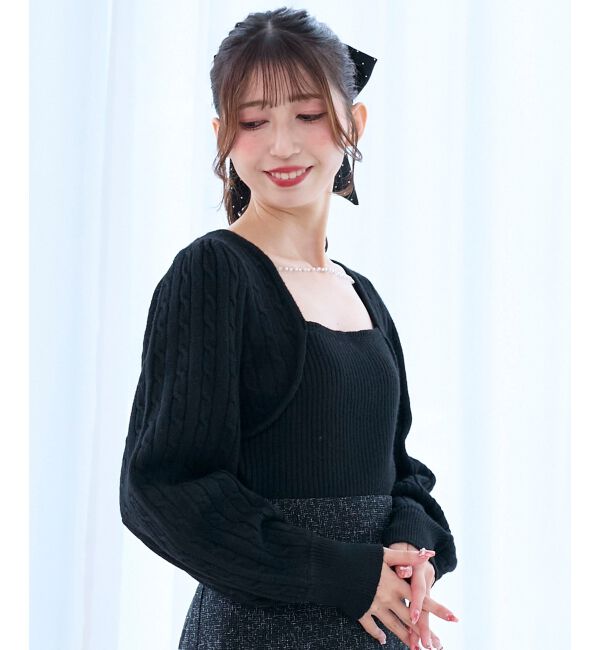  「2way華奢チェーンニット」|ニット・セーター|