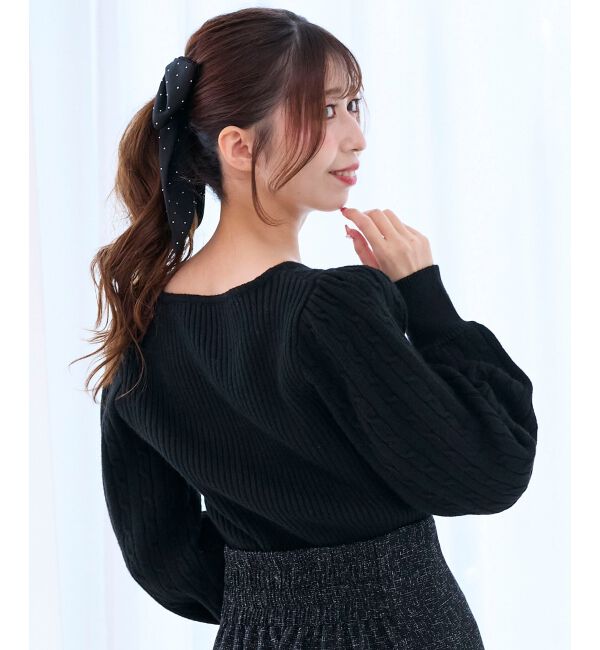  「2way華奢チェーンニット」|ニット・セーター|