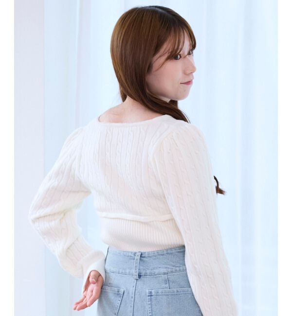  「2way華奢チェーンニット」|ニット・セーター|