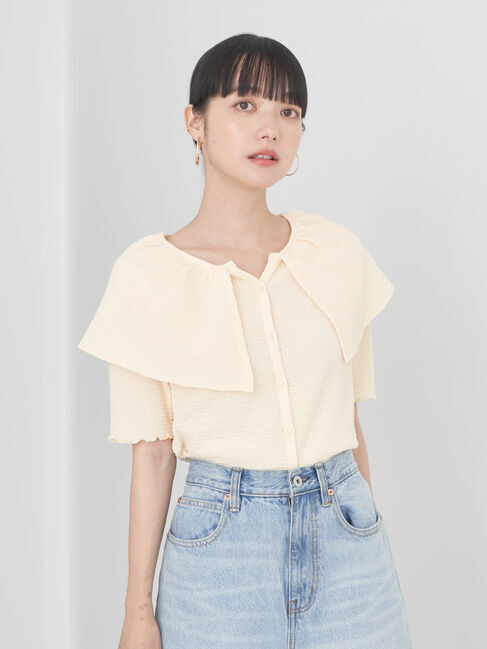 earth music&ecology「ビッグカラーカットプルオーバー」|Tシャツ・カットソー|