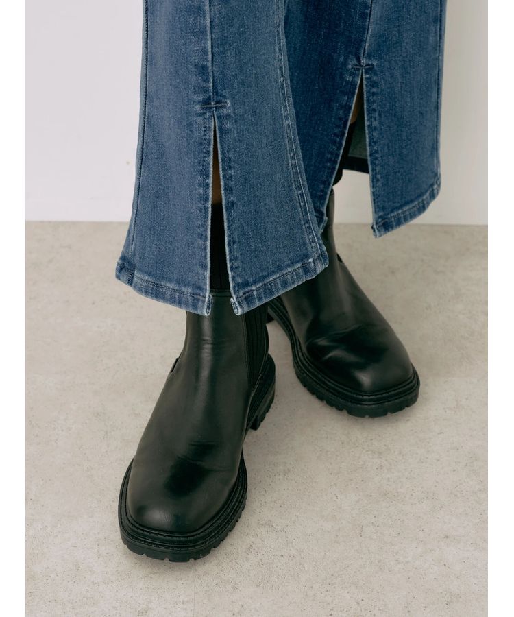 earth music&ecology「Lee&times;e.m.a.e.スリットフレアデニムパンツ」|デニム|