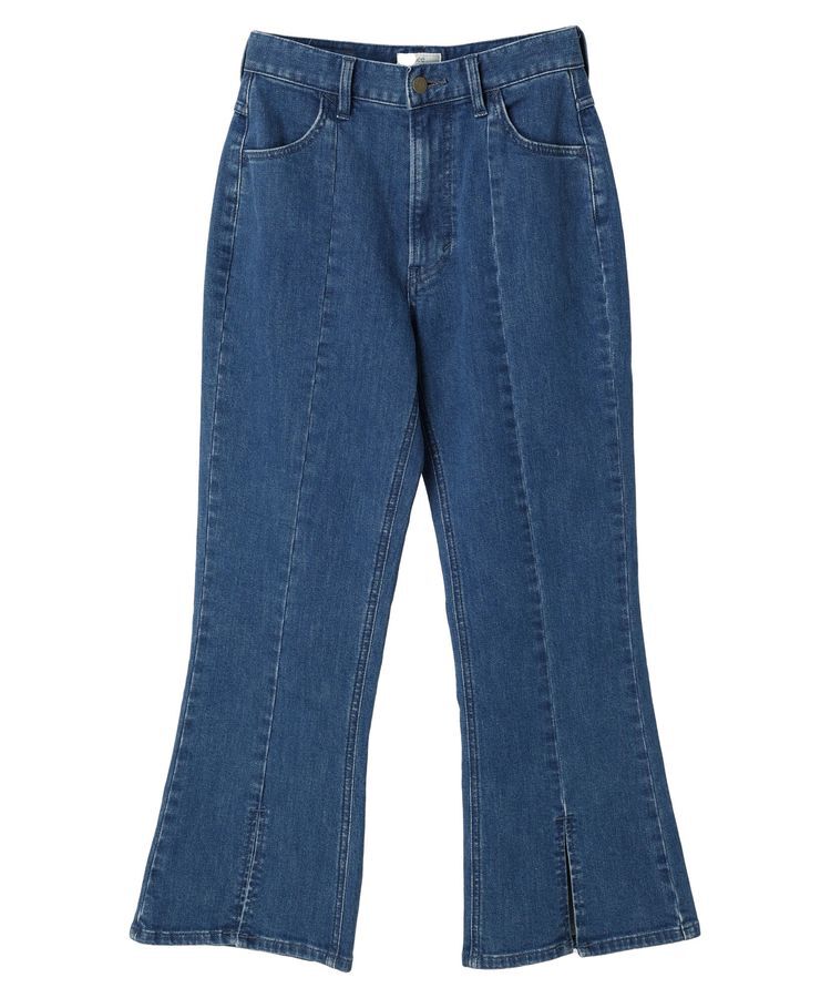 earth music&ecology「Lee&times;e.m.a.e.スリットフレアデニムパンツ」|デニム|