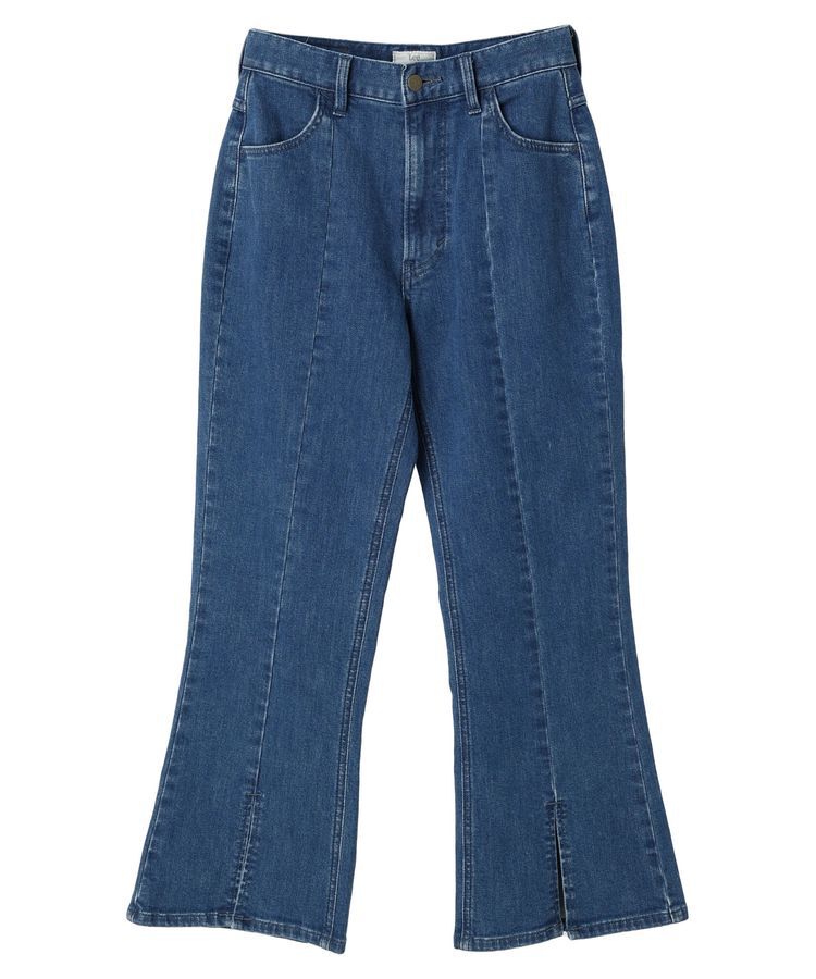 earth music&ecology「Lee&times;e.m.a.e.スリットフレアデニムパンツ」|デニム|