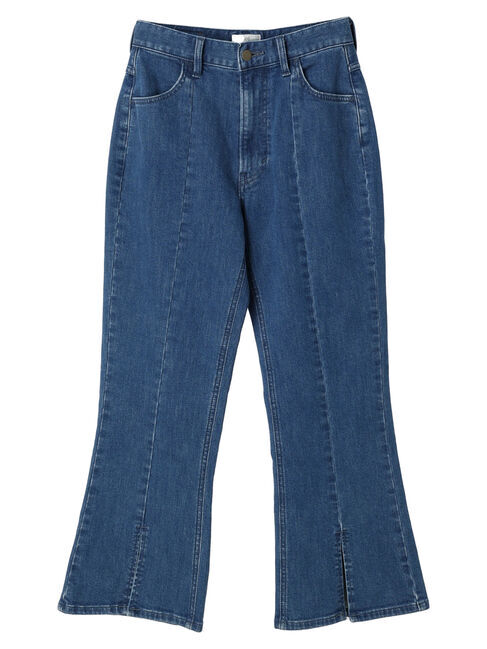 earth music&ecology「Lee&times;e.m.a.e.スリットフレアデニムパンツ」|デニム|