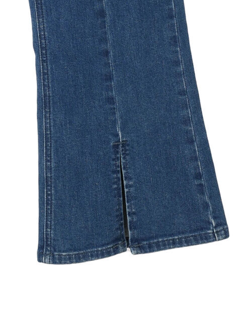 earth music&ecology「Lee&times;e.m.a.e.スリットフレアデニムパンツ」|デニム|