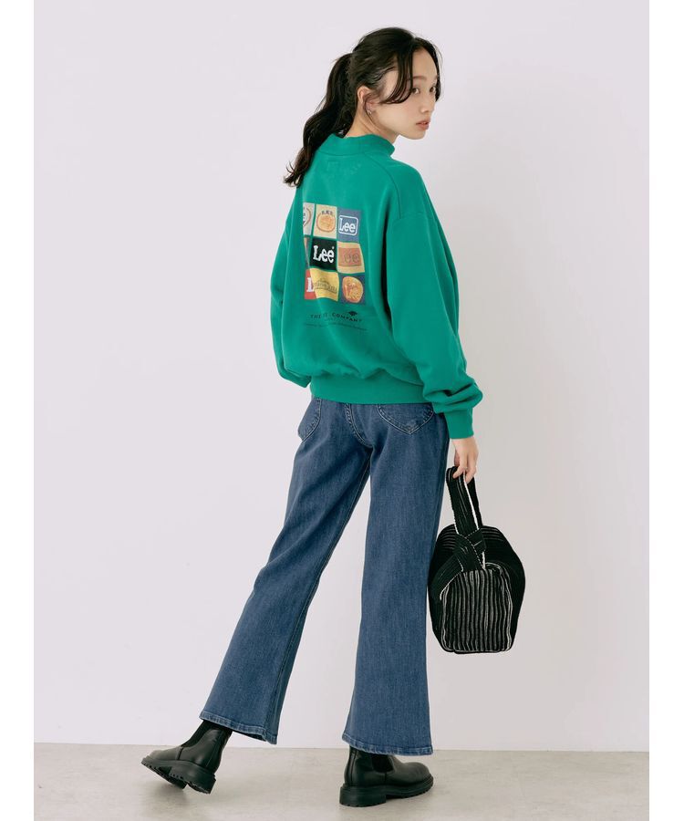 earth music&ecology「Lee&times;e.m.a.e.スリットフレアデニムパンツ」|デニム|