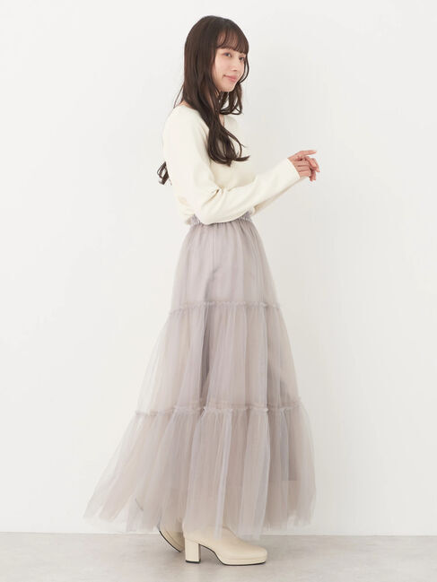 earth music&ecology「マルチwayチュールスカート」|スカート|