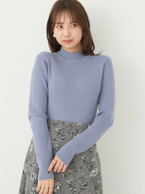 earth music&ecology「やわらかタッチハイネックリブプルオーバー」|ニット・セーター|