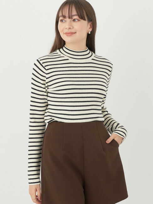 earth music&ecology「やわらかタッチハイネックリブプルオーバー」|ニット・セーター|