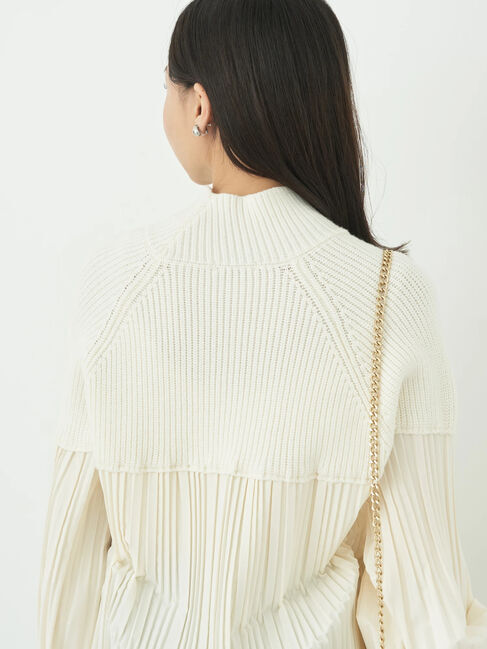 earth music&ecology「プリーツフレアニットチュニック」|チュニック|