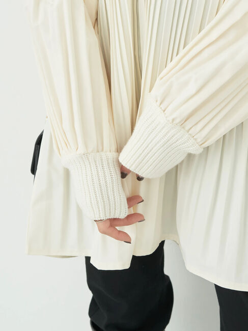 earth music&ecology「プリーツフレアニットチュニック」|チュニック|