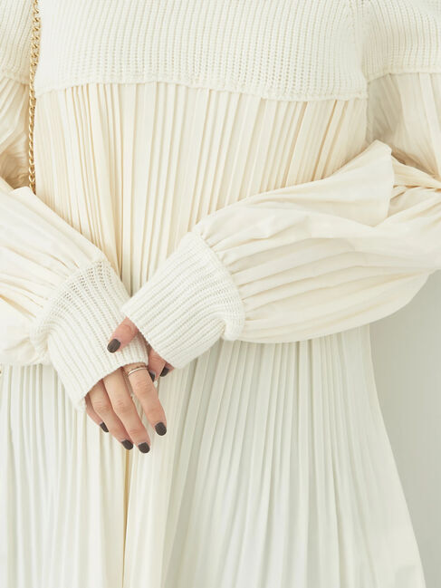 earth music&ecology「プリーツフレアニットチュニック」|チュニック|