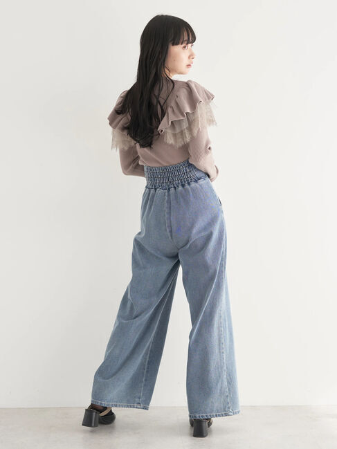 earth music&ecology「ショルダーチュールレースプルオーバー」|Tシャツ・カットソー|