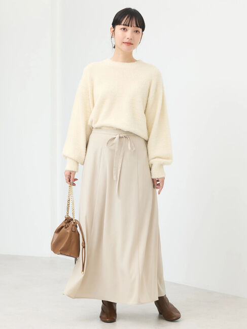 earth music&ecology「リボンフレアスカート」|フレア|