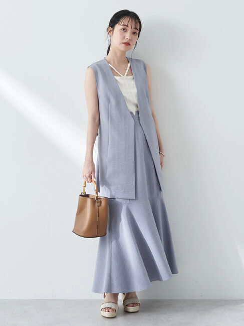 earth music&ecology「リネンライクマーメイドスカート」|スカート|