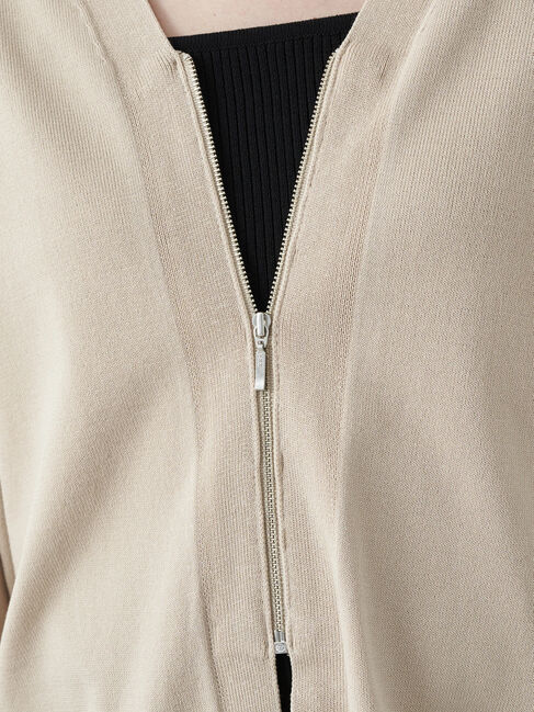 earth music&ecology「VネックZIPカーディガン」|カーディガン|