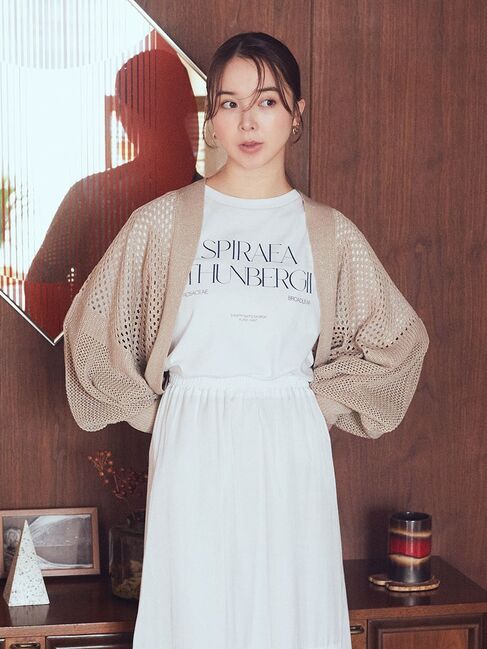 earth music&ecology「メッシュボレロ」|カーディガン|