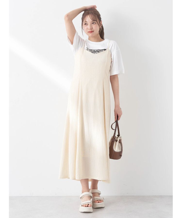 earth music&ecology「チェックキャミワンピース」|ワンピース|