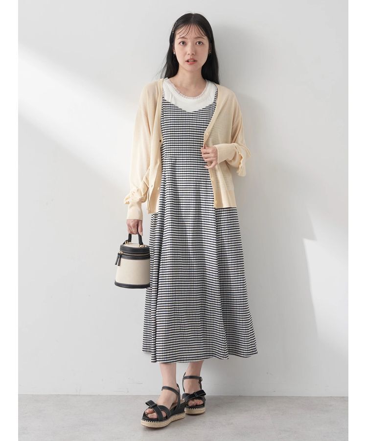 earth music&ecology「チェックキャミワンピース」|ワンピース|