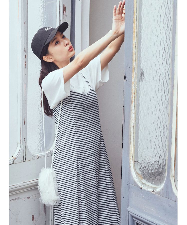 earth music&ecology「チェックキャミワンピース」|ワンピース|
