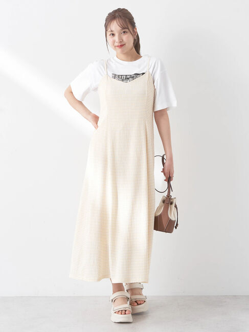 earth music&ecology「チェックキャミワンピース」|ワンピース|