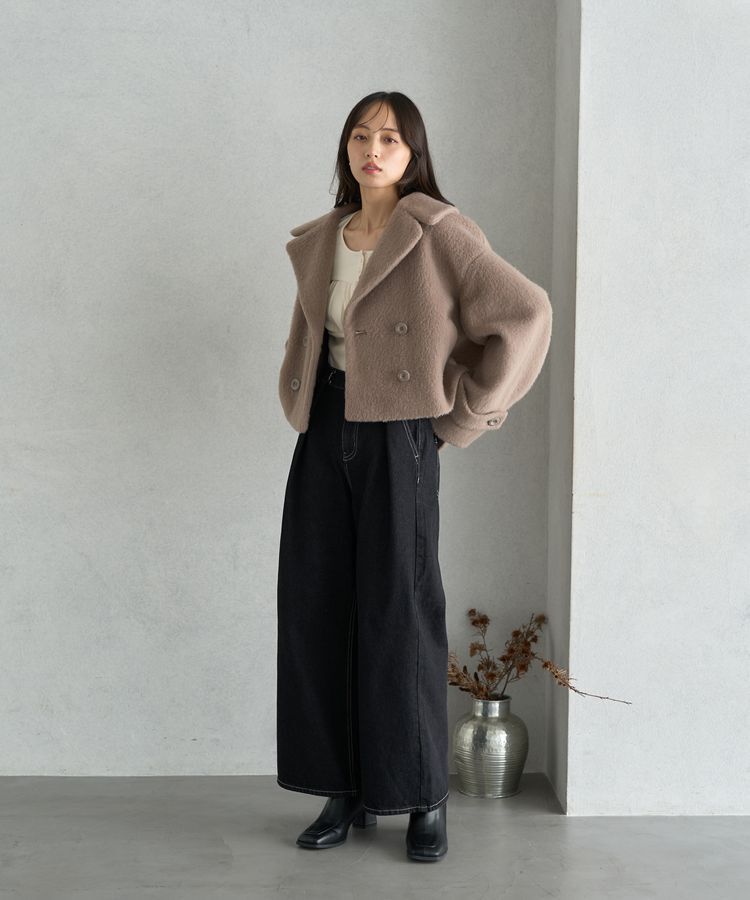 earth music&ecology「タックホックデニムパンツ」|デニム|