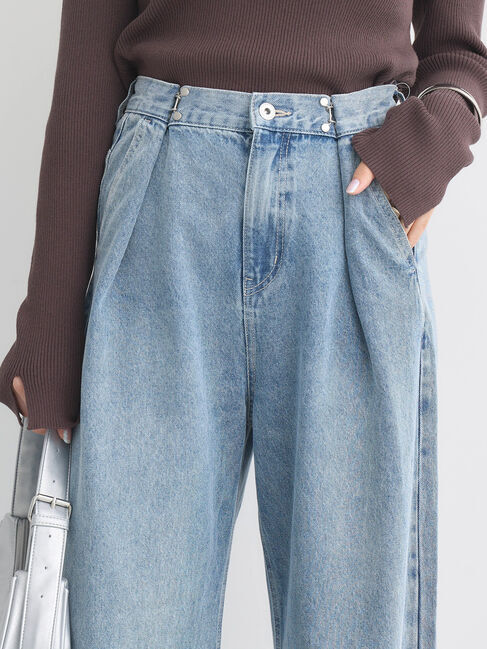 earth music&ecology「タックホックデニムパンツ」|デニム|