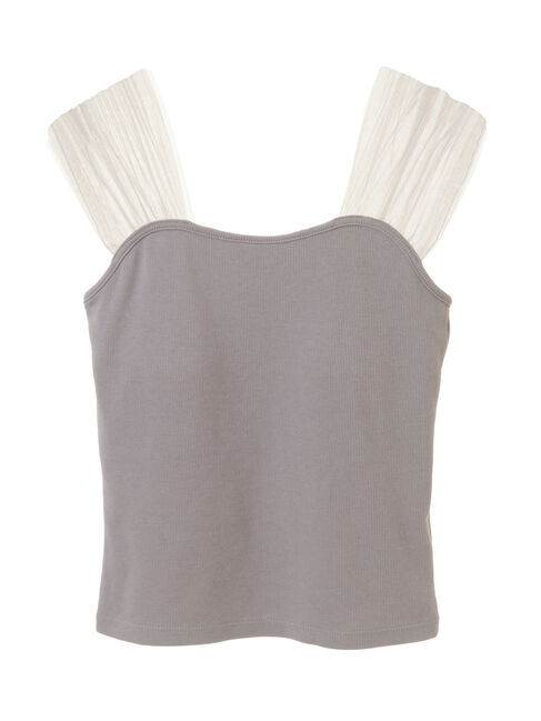 earth music&ecology「チュールドッキングカップ付キャミソール」|インナー|