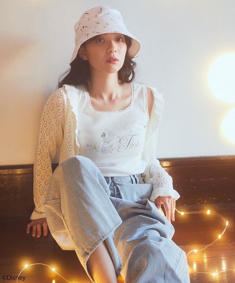 earth music&ecology「Tinker Bell/グラフィックタンク」|キャミソール|