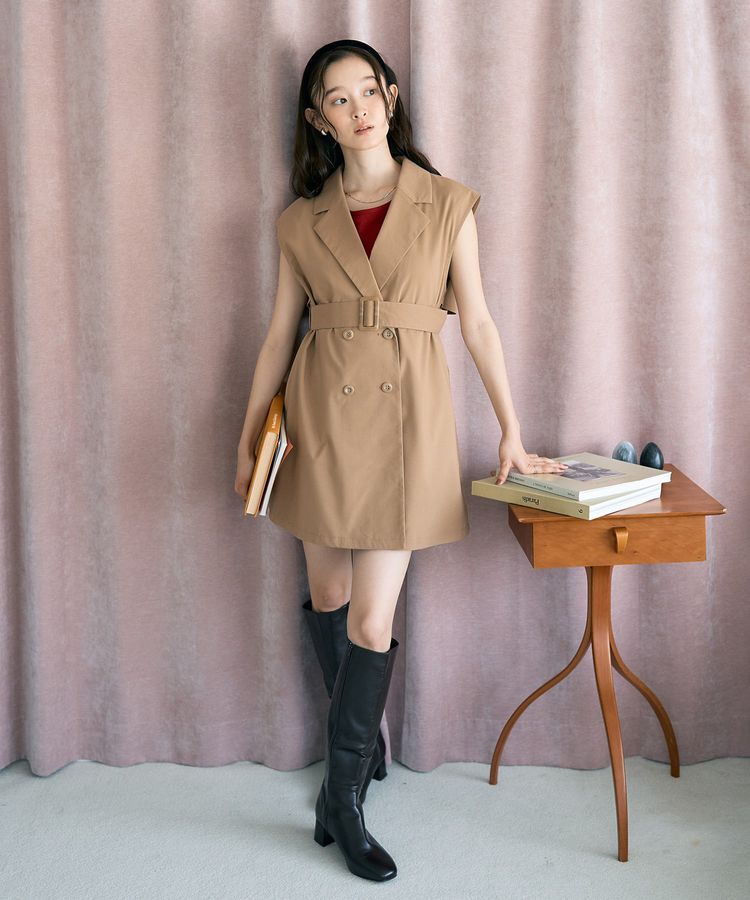 earth music&ecology「ショートジレンチ」|トレンチコート|