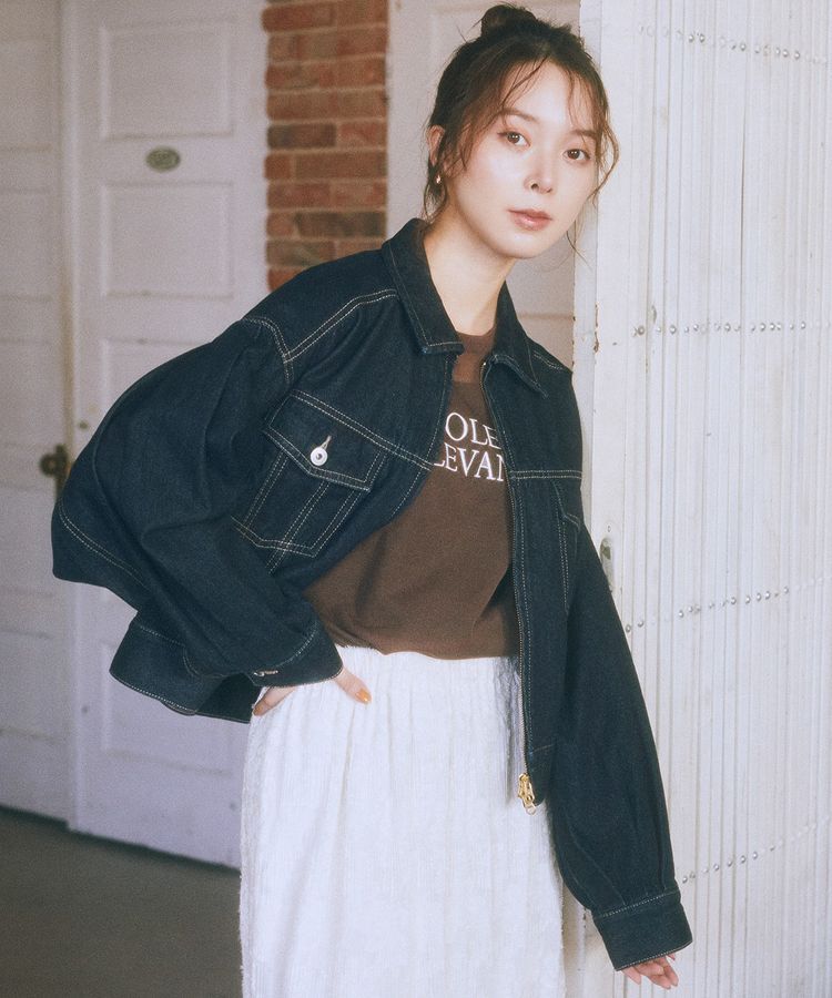 earth music&ecology「ロゴ刺繍シアープルオーバー」|ニット・セーター|