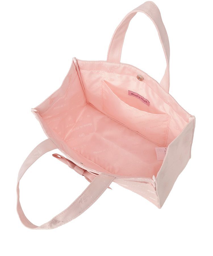 Maison de FLEUR「リボンジャカードスクエアトートバッグ」|トートバッグ|