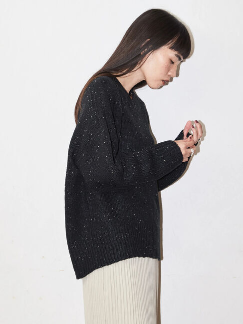  「MixヤーンVネックニットプルオーバー」|ニット・セーター|