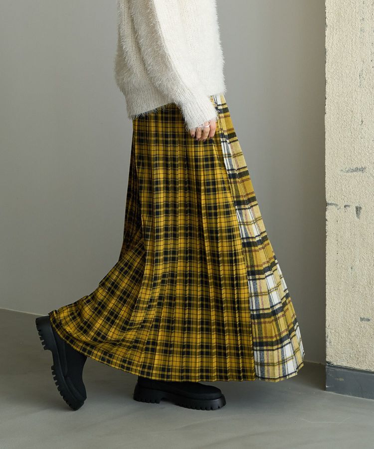 AMERICAN HOLIC「シャギーチェックプリーツスカート」|スカート|