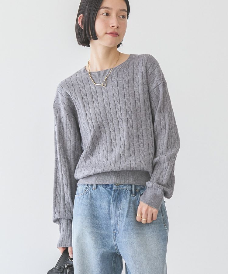 AMERICAN HOLIC「バイパチケーブルニットプルオーバー」|ニット・セーター|