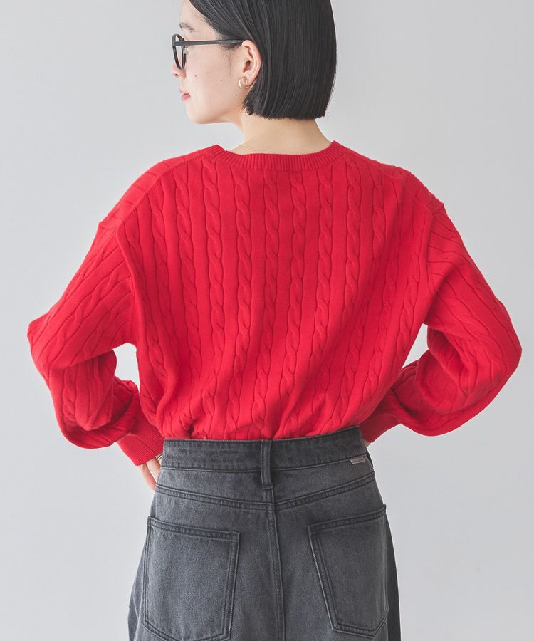 AMERICAN HOLIC「バイパチケーブルニットプルオーバー」|ニット・セーター|