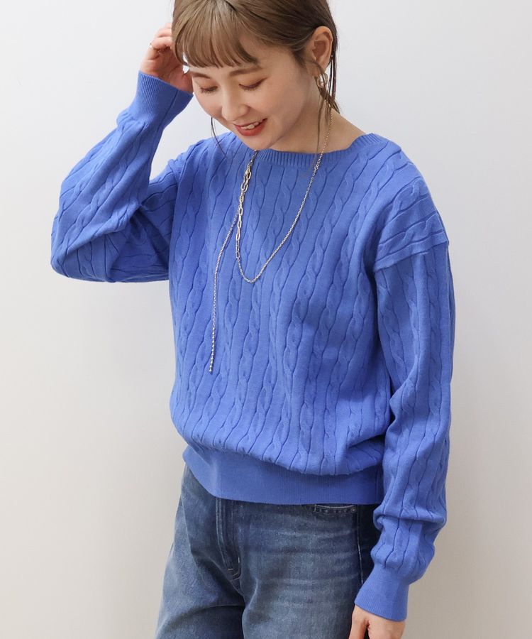 AMERICAN HOLIC「バイパチケーブルニットプルオーバー」|ニット・セーター|