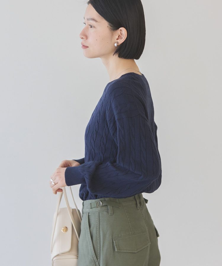 AMERICAN HOLIC「バイパチケーブルニットプルオーバー」|ニット・セーター|