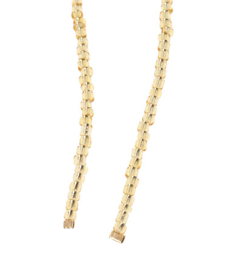 AMERICAN HOLIC「ビーズレイヤードリボンイヤリング」|イヤリング|