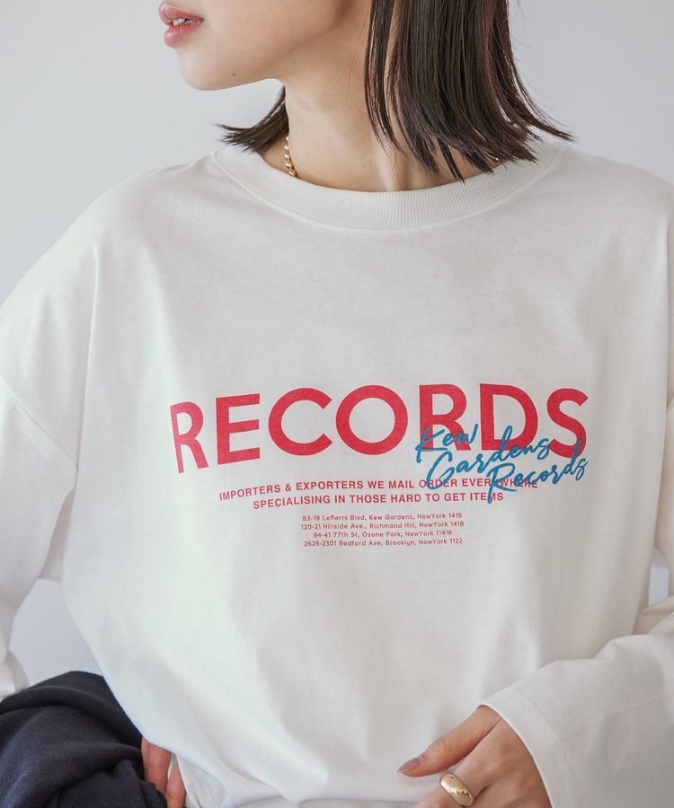 AMERICAN HOLIC「RECORDSロングTシャツ/チュニック」|Tシャツ・カットソー|
