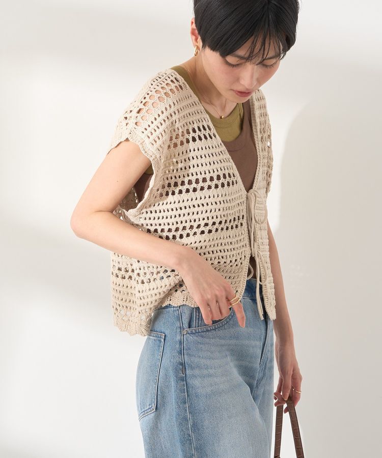 AMERICAN HOLIC「レーシーニットベスト」|ベスト・ジレ|