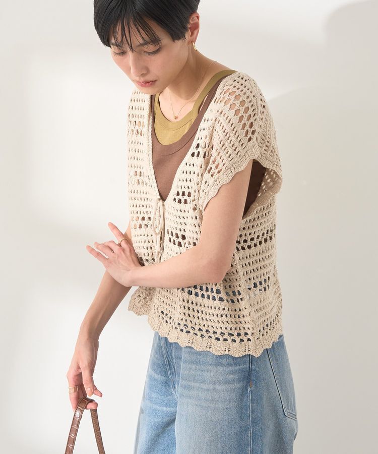 AMERICAN HOLIC「レーシーニットベスト」|ベスト・ジレ|