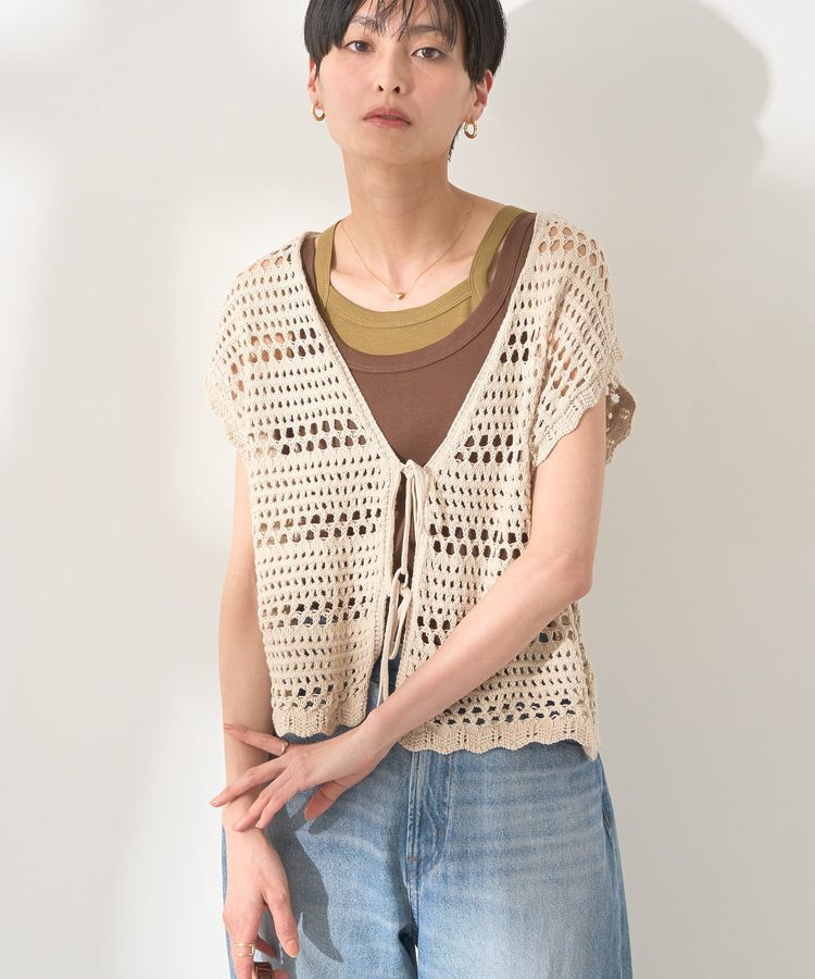 AMERICAN HOLIC「レーシーニットベスト」|ベスト・ジレ|