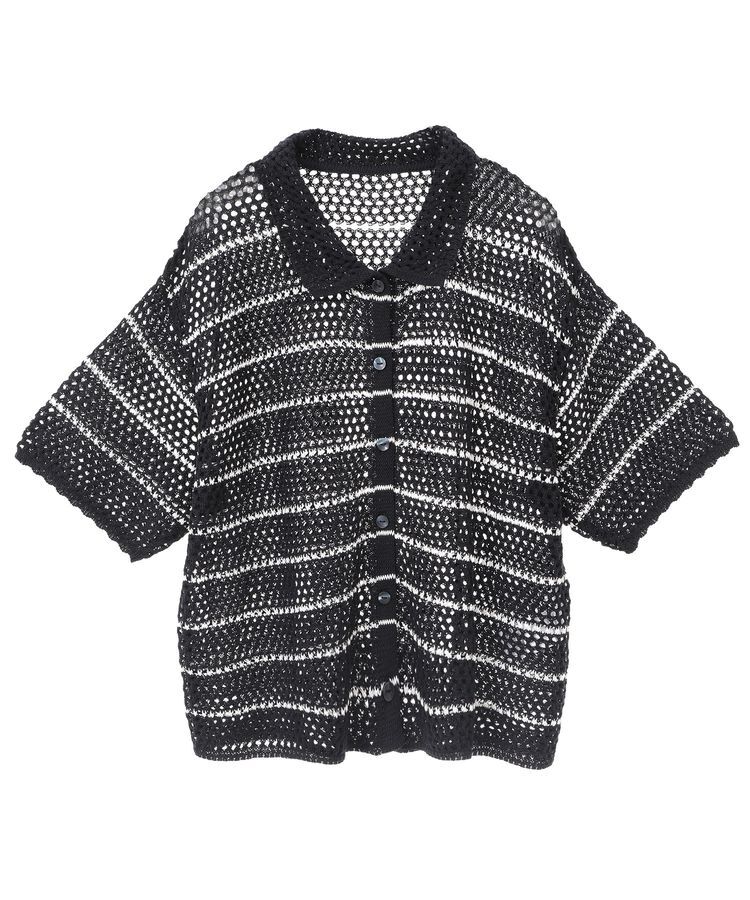 AMERICAN HOLIC「透かし編み襟付きニットカーディガン」|カーディガン|