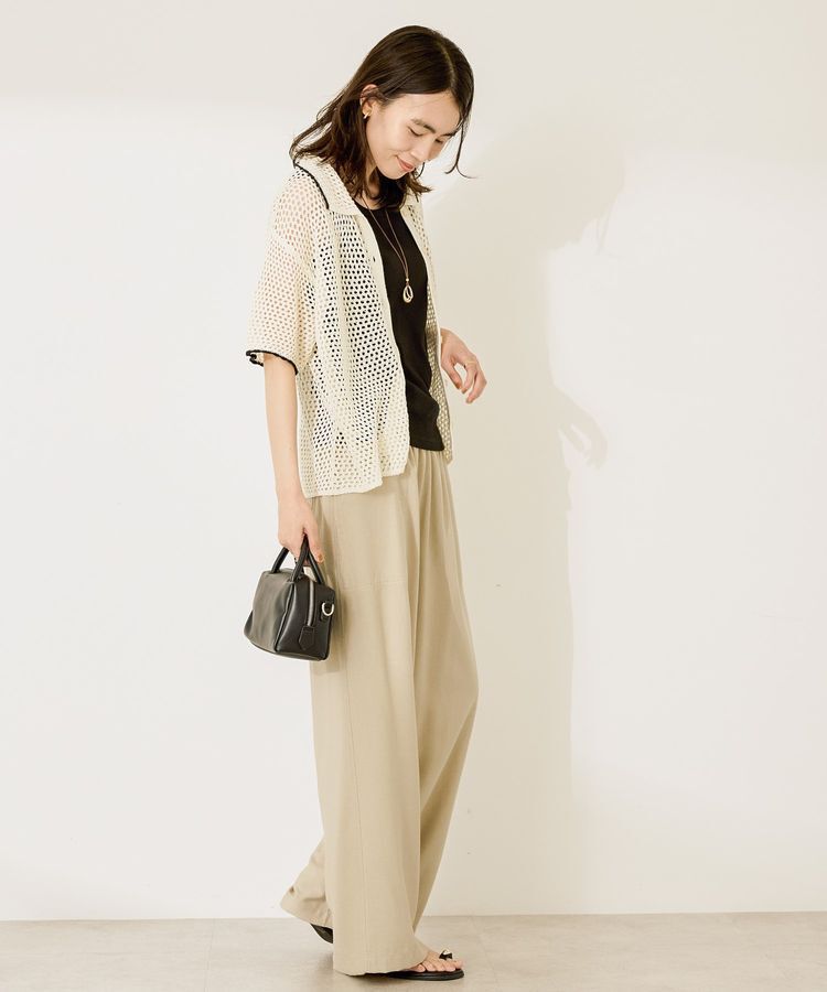 AMERICAN HOLIC「透かし編み襟付きニットカーディガン」|カーディガン|